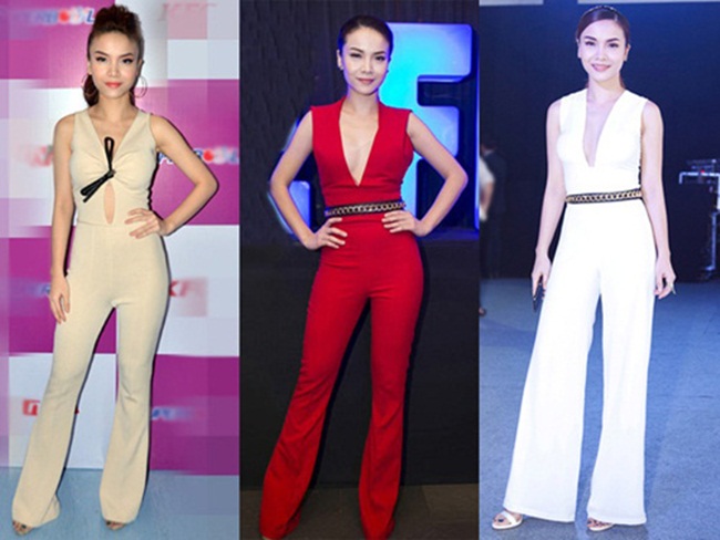 Người đẹp có chiều cao khiêm tốn là Yến Trang cũng nhiều lần diện jumpsuit.