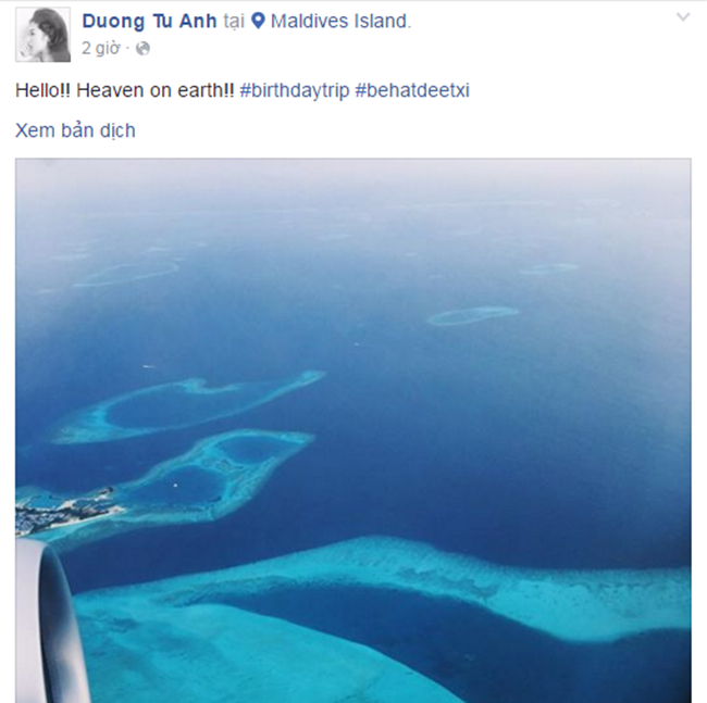 Tuy nhiên mới đây, Tú Anh lại khiến người hâm mộ đặt ra nghi vấn có bạn trai mới. Và chàng trai lần này được đồn đoán chính là em trai của MC ''Chuyển động 24h'' Ngọc Trinh. Trong ngày sinh nhật, Tú Anh đăng tải hình ảnh chuyến du lịch tại đảo Maldives và được người đẹp hashtag là quà sinh nhật.