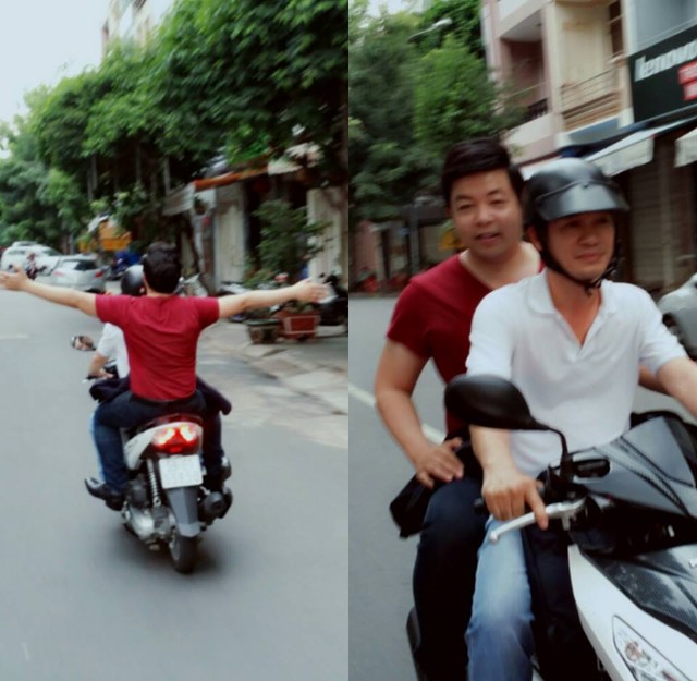 Quang Lê từng bị chỉ trích nặng nề khi tham gia giao thông mà không đội mũ bảo hiểm.