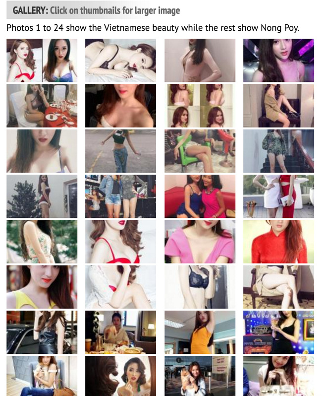 Những hình ảnh nóng bỏng của mỹ nhân chuyển giới Hương Giang xuất hiện trên các trang báo mạng với nhiều lời có cánh. Không chỉ thế, Hương Giang Idol còn được so sánh với mỹ nhân Thái Lan Nong Poy, liệu ai sẽ là người đẹp hơn, nóng bỏng hơn.