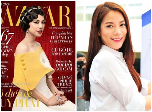 Trương Ngọc Ánh xuất hiện trong một bức ảnh trên trang bìa của tạp chí nổi tiếng nhưng ít ai nhận ra cô vì được chỉnh sửa quá nhiều.