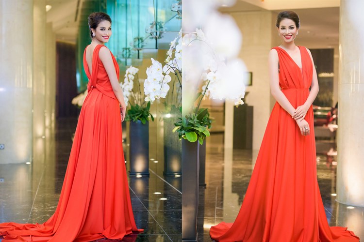 Ngắm những bộ đầm dạ hội tuyệt đẹp, được báo chí ca ngợi của Phạm Hương.
