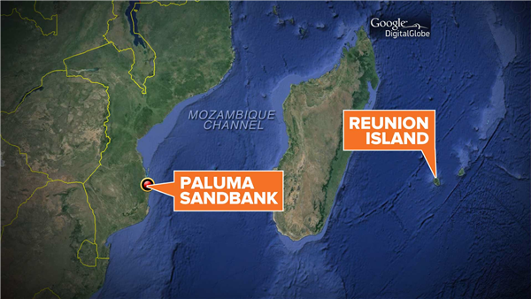 Địa điểm tìm thấy vật thể nghi là mảnh vỡ Boeing 777 là nơi từng phát hiện cánh tà của máy bay Malaysia MH370 trên đảo Reunion