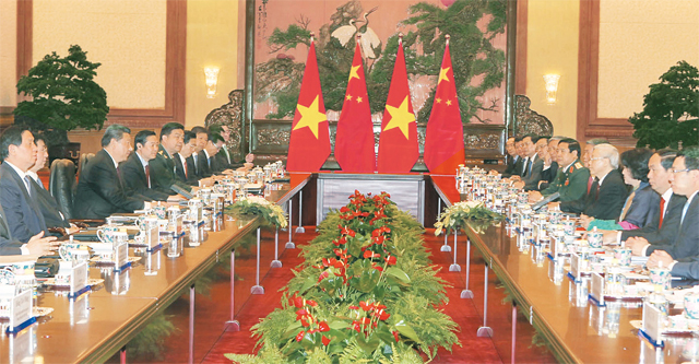 Hai đoàn Việt Nam- Trung Quốc hội đàm