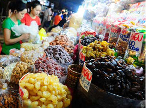 Hoa quả khô Trung Quốc ngập chợ Việt Nam
