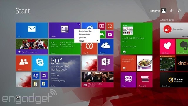 Cùng với WP 8.1, Microsoft cũng chính thức giới thiệu bản Update 1 của Windows 8.1. Trong bản Update này, hãng đã thực hiện một số tinh chỉnh để HĐH của mình phù hợp hơn với người dùng máy tính truyền thống với con chuột và bàn phím.