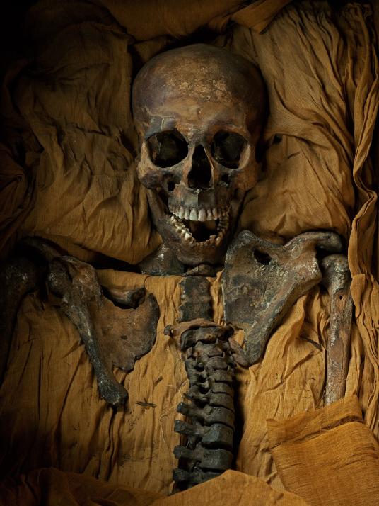 Cha của Pharaoh Tut: Xác ướp không còn nguyên vẹn này là được cho là của Pharaoh Akhenaten, vị vua chuyển từ thờ nhiều thần sang thờ một thần duy nhất. Các nhà khảo cổ học phát hiện ra xác ướp vào năm 1907. Qua kiểm tra DNA, đội nghiên cứu khẳng định đây là cha đẻ của Pharaoh Tutankhamun. Ảnh Kenneth Garrett/ National Geographic