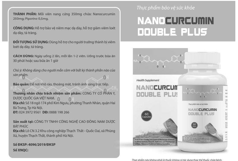 Công ty Cổ phần Y, Dược quốc gia Việt Nam tiếp tục quảng cáo sai sự thật TPBVSK Nanocurcumin Double PlusCông ty Cổ phần Y, Dược quốc gia Việt Nam tiếp tục quảng cáo sai sự thật TPBVSK Nanocurcumin Double Plus