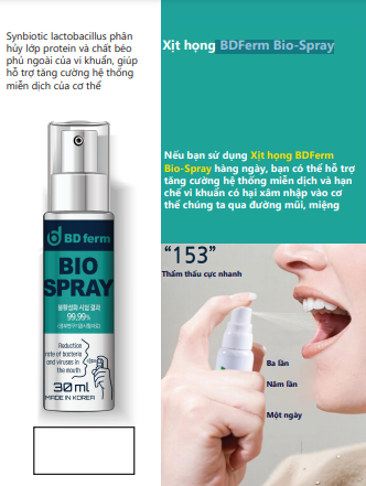 Giám đốc Công ty TNHH TMDV DI HI cố tình quảng cáo sai sự thật công dụng của Xịt họng Bdferm Bio Spray