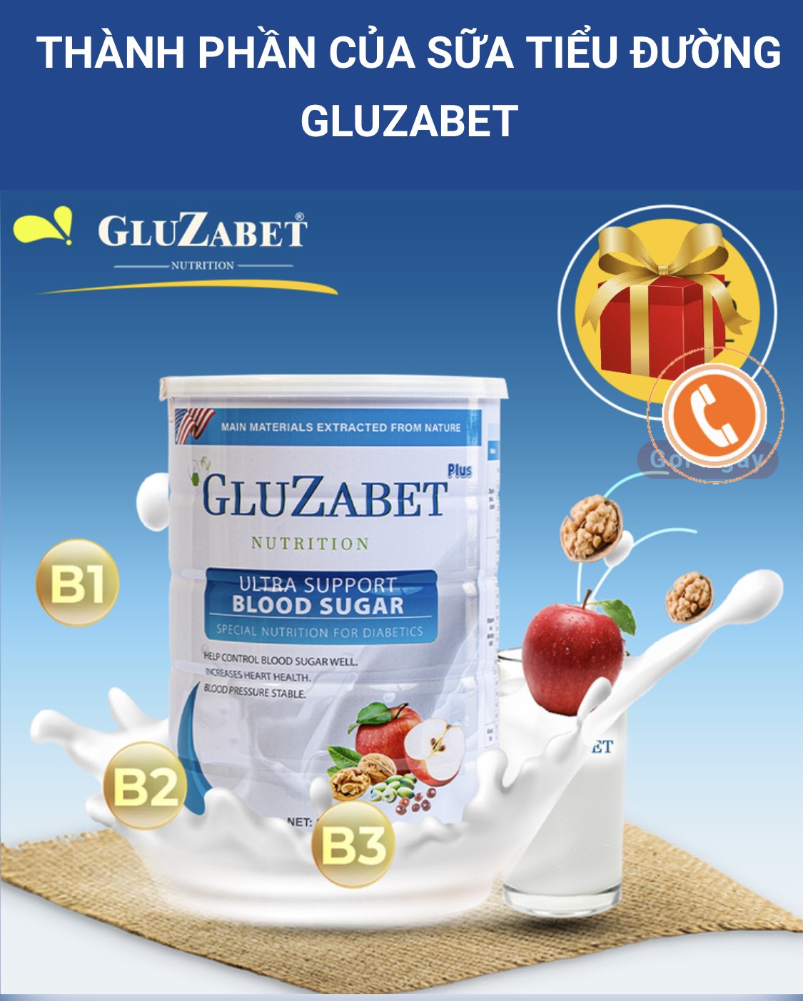 TPBVSK GluZabet tự nhận là sữa non tiểu đường cố tình quảng cáo như thuốc trị bệnh?