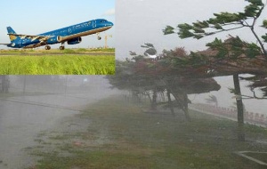 Bão số 4 chưa vào bờ, hàng loạt chuyến bay đã bị hoãn
