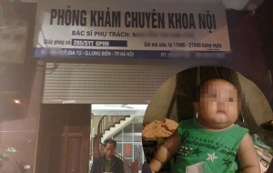 Bé trai 22 tháng tuổi tử vong bất thường: Phòng khám không được phép truyền dịch