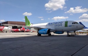 Hình ảnh mới nhất máy bay Bamboo Airways sắp cất cánh