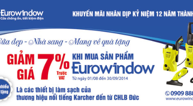 Eurowindow khuyến mãi dịp kỷ niệm 12 năm thành lập