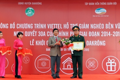 Viettel hỗ trợ 145 tỉ đồng xóa nghèo tại 3 huyện vùng sâu
