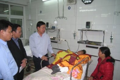 Bộ trưởng Thăng thăm hỏi nạn nhân tai nạn giao thông ngày Tết