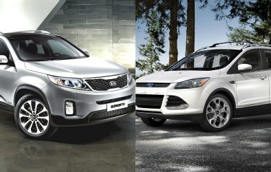 Đọ dáng thể thao của SUV Ford Escape và Kia Sorento
