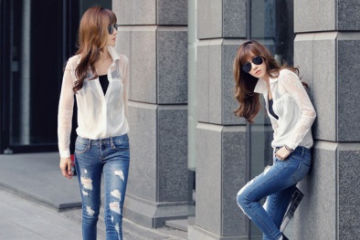 Bí quyết diện quần jean cá tính đón hè thu