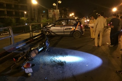 Lái xe taxi nhảy cầu tự vẫn ngay sau tai nạn