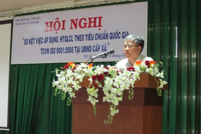 Bà Rịa-Vũng Tàu đẩy mạnh áp dụng ISO 9001-2008 trong cơ quan hành chính