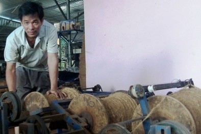 Phát minh máy se chỉ xơ dừa giúp nông dân tăng năng suất