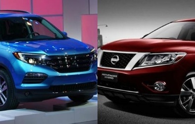 Crossover hạng trung Honda Pilot đối đầu Nissan Pathfinder 2016