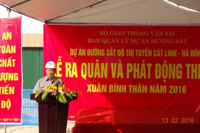 Đường sắt trên cao Cát Linh-Hà Đông dự kiến 'chạy thử vèo vèo' từ tháng 10/2016