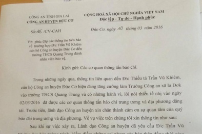 Xử lý nghiêm thiếu tá mang súng vào trường