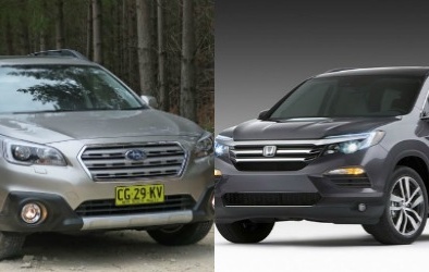 Honda Pilot và Subaru Outback ‘chạm mặt’ trên đường đua SUV