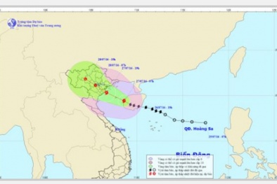 Tin mới nhất cơn bão số 1: Tối nay (27/7), bão sẽ 'tấn công' Quảng Ninh-Nam Định
