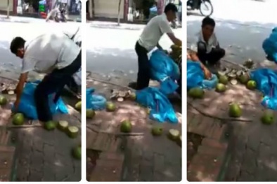 Sự thật bất ngờ về việc dừa xiêm ‘tắm’ hóa chất giữa phố