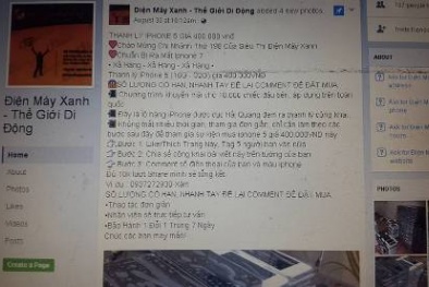 Cảnh giác với lừa đảo trực tuyến trên fanpage bán iPhone 5 giá ‘bèo’
