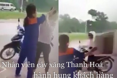 Bị tố gian lận, nhân viên cây xăng Thanh Hóa túm tóc khách