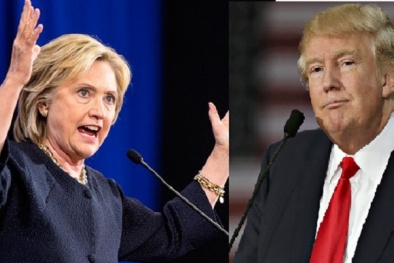 Dù bị bệnh bà Hillary Clinton vẫn dẫn trước tỉ phú Donald Trump 6 điểm
