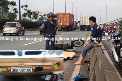 Những vụ tai nạn giao thông nghiêm trọng nhất ngày 23/9: Bé trai bị tấm tôn cứa đứt cổ