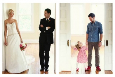 Xúc động bộ ảnh cưới 'bố và con gái' tưởng nhớ người vợ đã mất