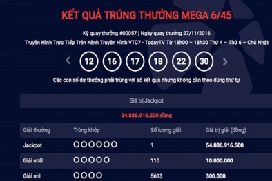 Thêm người Việt trúng xổ số kiểu Mỹ gần 55 tỷ đồng