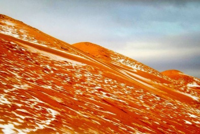 Sa mạc Sahara lần đầu có tuyết rơi sau gần 40 năm