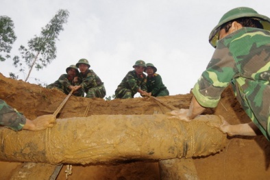 Phú Yên: Phát hiện quả bom nặng 225kg gần khu dân cư
