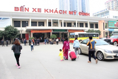 Các nhà xe bỏ khách ở bến Mỹ Đình đã hoạt động trở lại