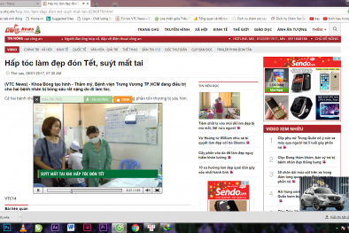 Hấp tóc làm đẹp đón Tết, suýt mất tai