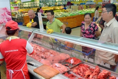 Giá thịt heo bình ổn phục vụ tết Đinh Dậu giảm 3.000 đồng/kg