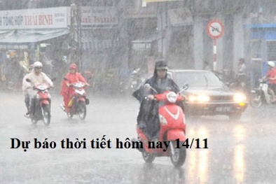 Dự báo thời tiết hôm nay 14/11: Miền bắc ngớt mưa, Trung bộ mưa trên diện rộng