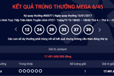 Lại có người trúng xổ số Vietlott hơn 17 tỷ đồng