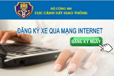 Đang thực hiện thí điểm đăng ký xe qua mạng Internet