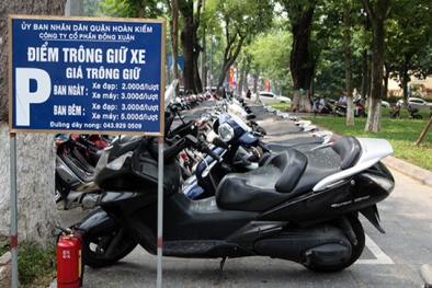 Hà Nội ứng dụng công nghệ quản lý, thu giá trông giữ xe theo giờ