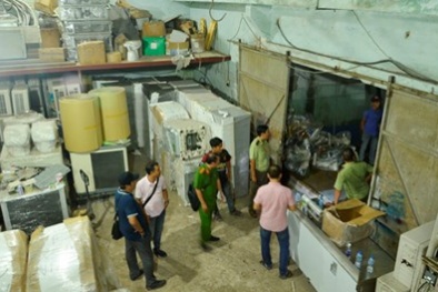 Phát hiện kho hàng điện lạnh nhập lậu ‘khủng’ ở TP.HCM