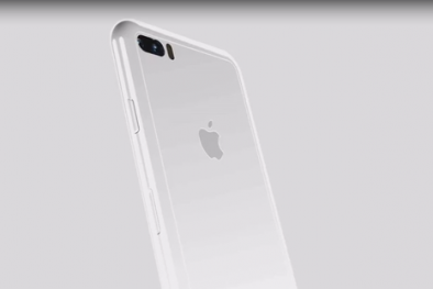 Thiết kế iPhone 8 camera kép theo chiều ngang, có bản màu trắng