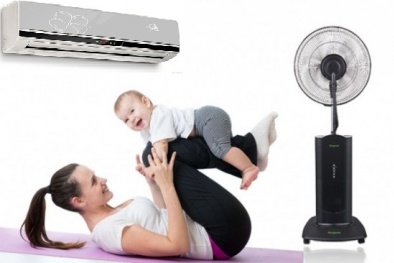 Gia đình có trẻ nhỏ nên mua điều hòa hay quạt phun sương?