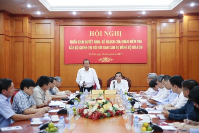 Đoàn công tác của Bộ Chính trị làm việc với Bộ KH&CN